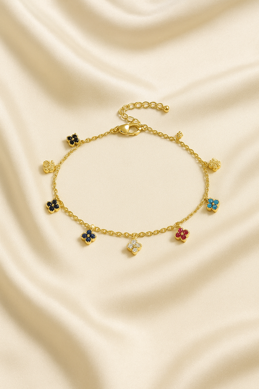 Multi Colour Gem Bracelet